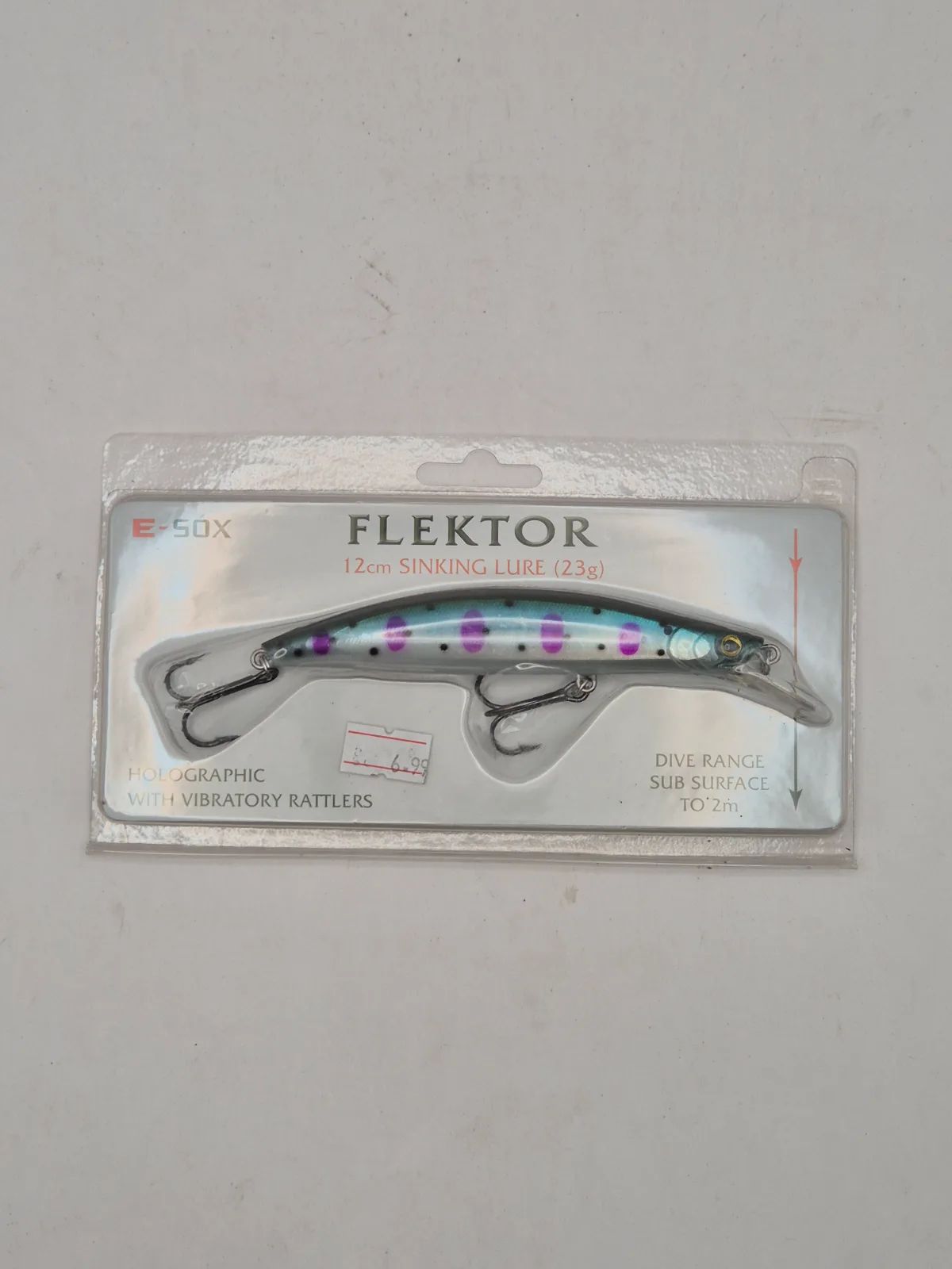 E-sox flektor sinking lure with rattler 23g 12cm Fishing Lure, view 5