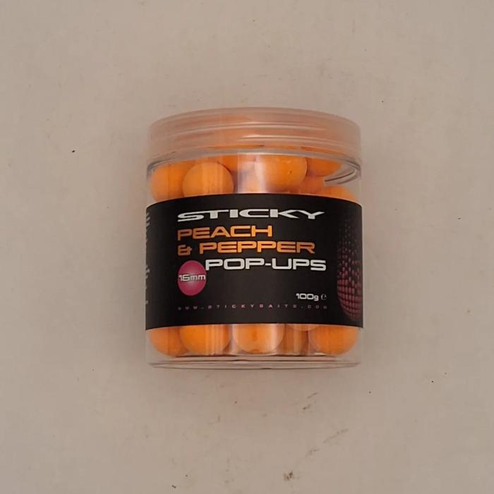 Sticky Baits Pop-ups Peach & Pepper 16mm