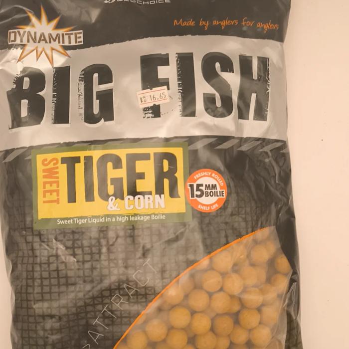 DYNAMITE Boilies Tiger & Corn 15mm 1.8kg