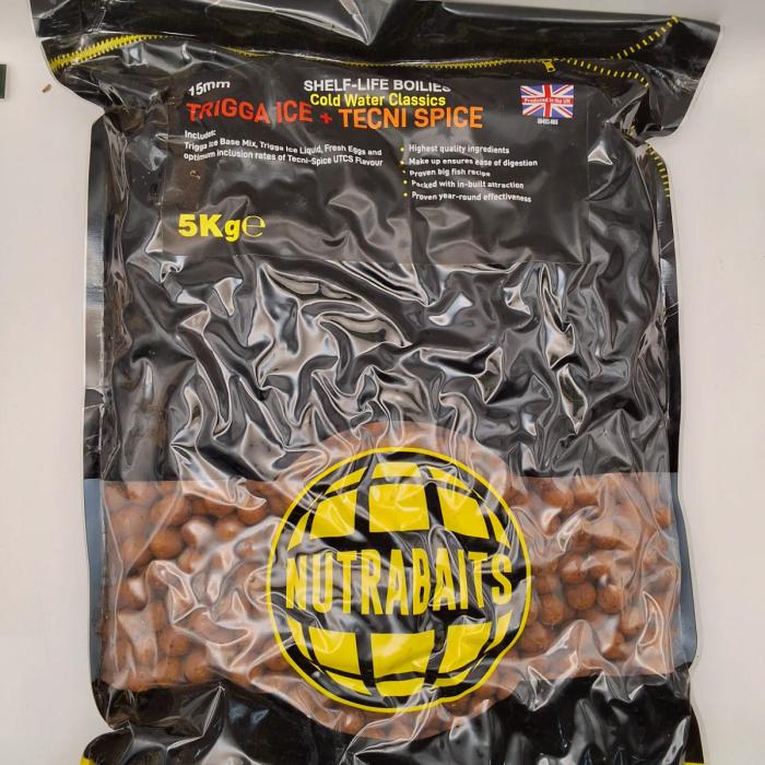 NUTRABAITS Boilies Trigga Ice + Tecni-Spice 15mm 5kg