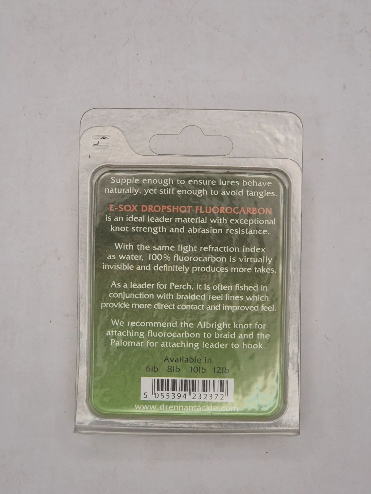 E-sox dropshot flurocarbon leader 12lb, view 2