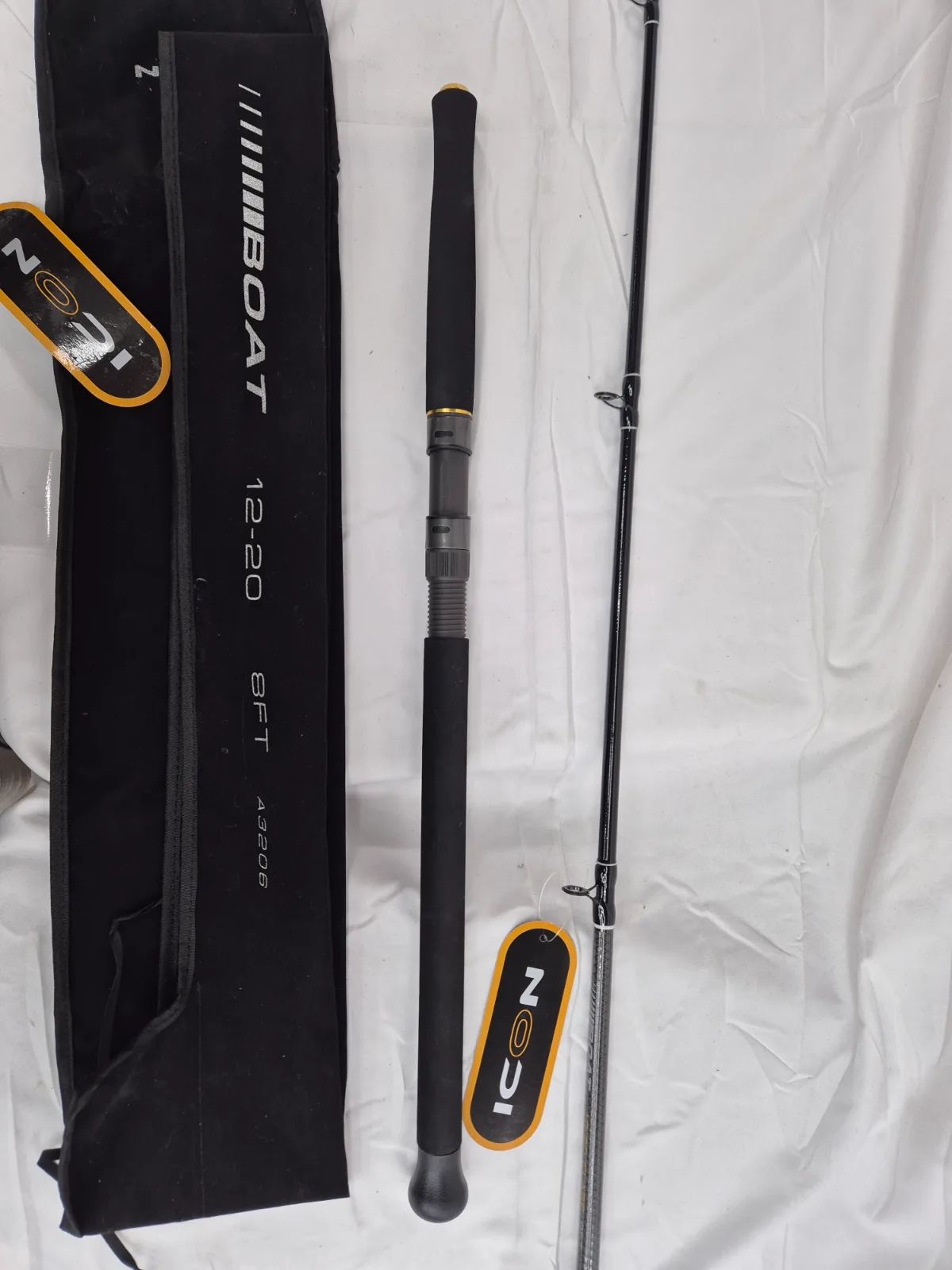 Leeda icon 12-20 class boat rod 8' new with sleeve, view 5