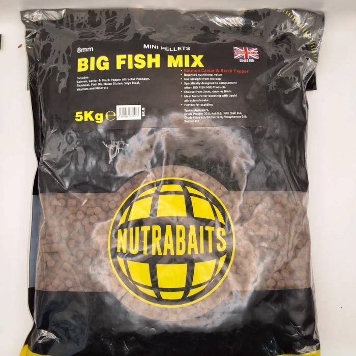 NUTRABAITS Pellets Salmon Caviar & Black Pepper 8mm 5kg