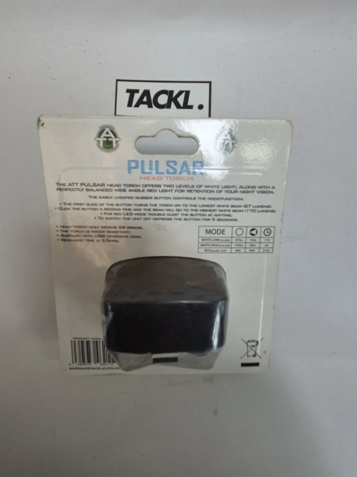 Gardner pulsar head torch usb, view 2