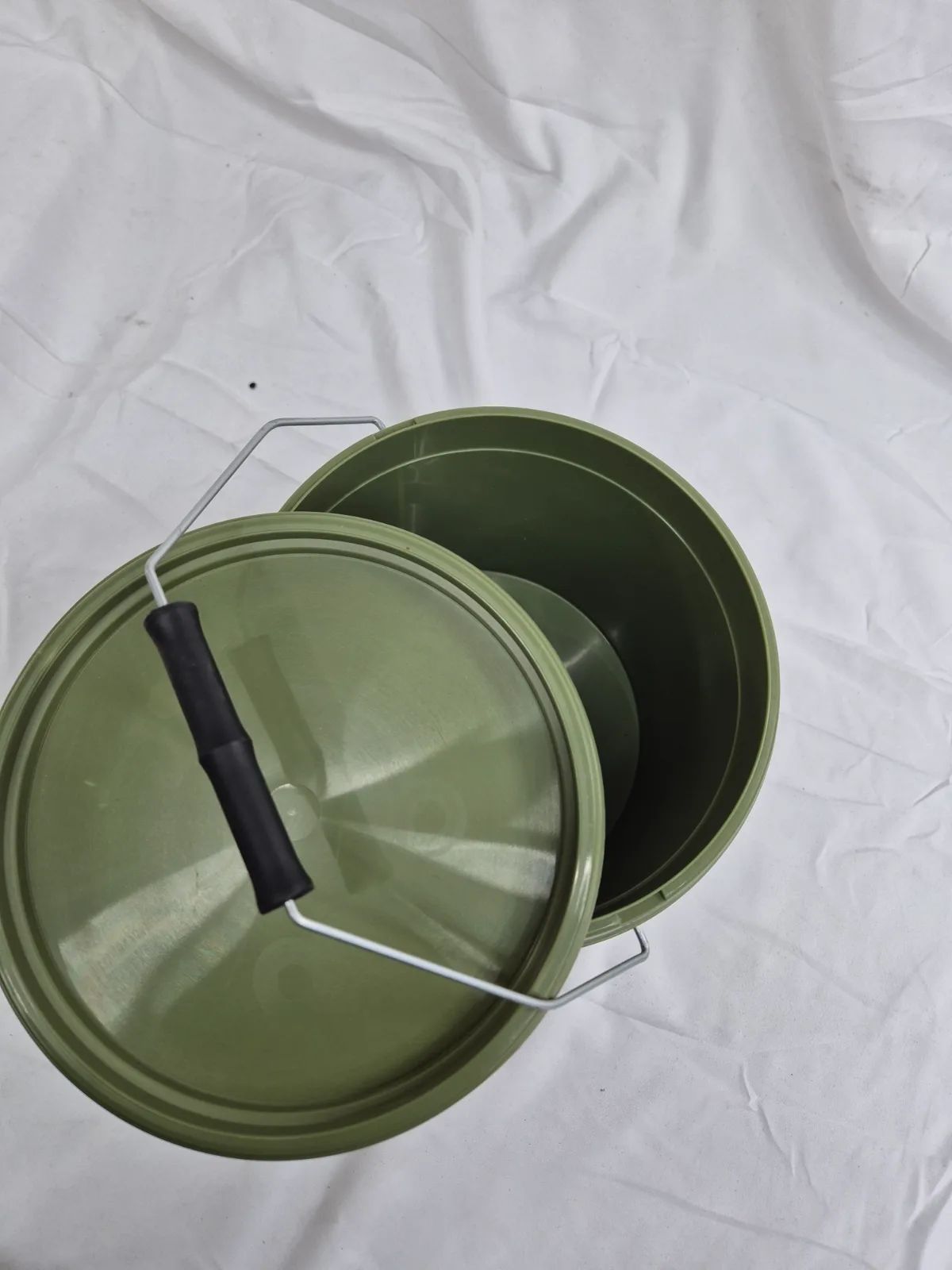 New bait bucket 19x19x15cm camo green, view 4
