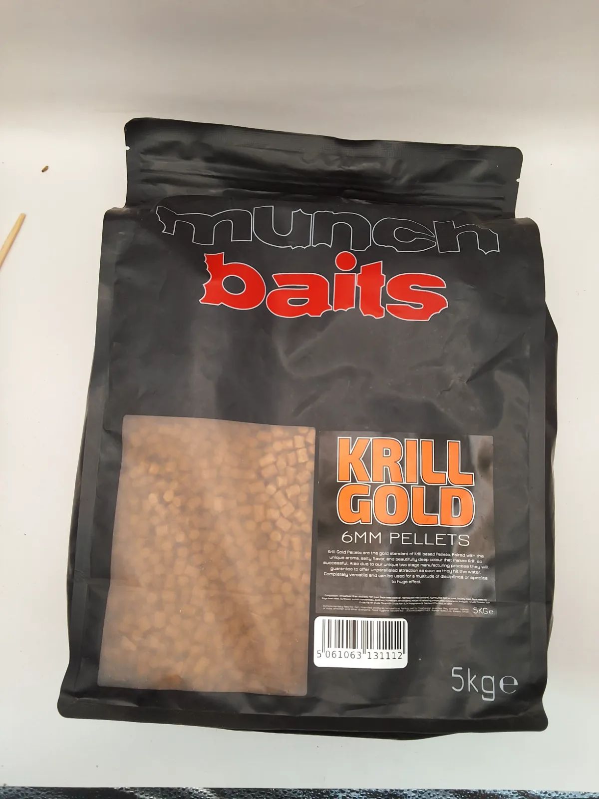 Munch Baits krill gold Pellets 6mm + 14mm boilies 5kg