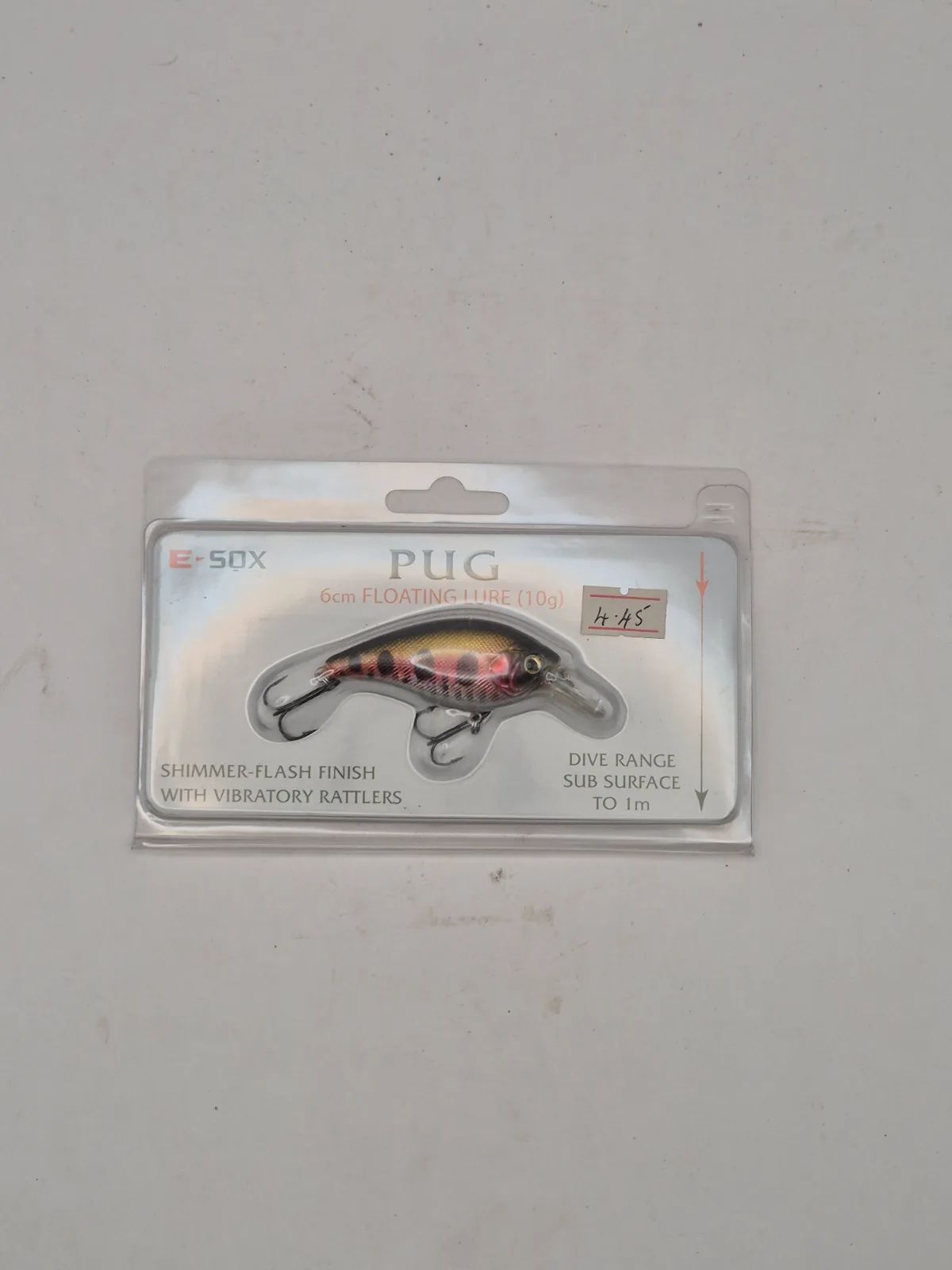 E-sox pug floating lure with rattler 10g 6cm Fishing Lure