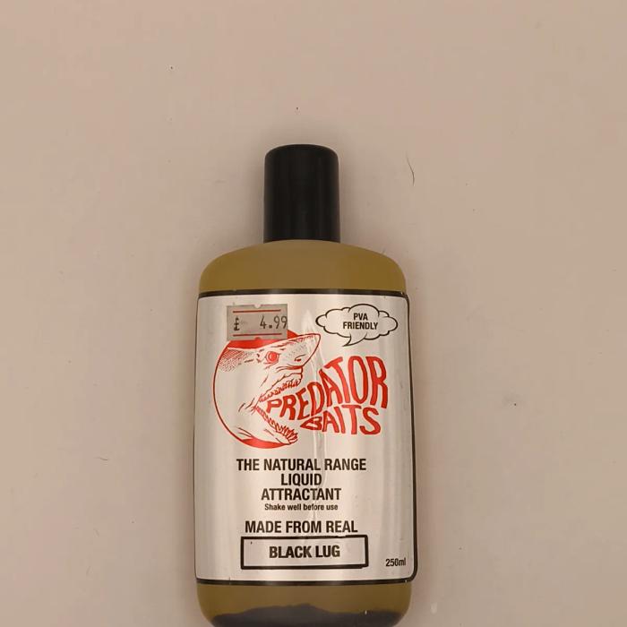 Predator Baits Liquids & glugs Black Lug 250ml