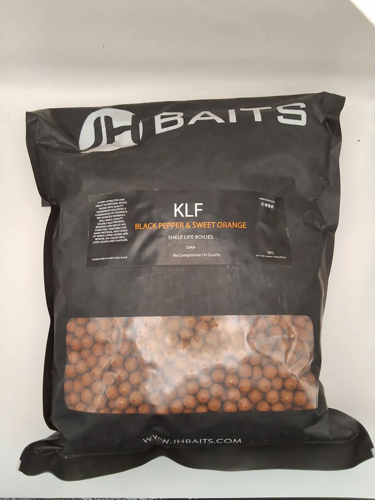 JH Baits Boilies klf Black Pepper & Sweet Orange 12mm 5kg