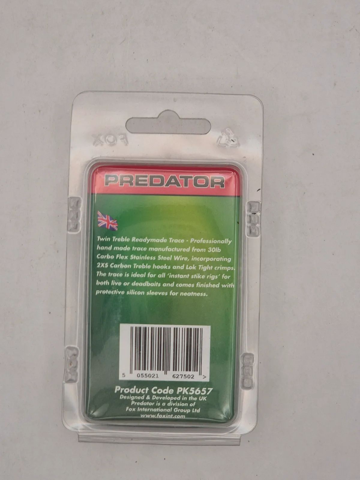 Fox twin treble readymade trace semi barbbed size 8, view 2