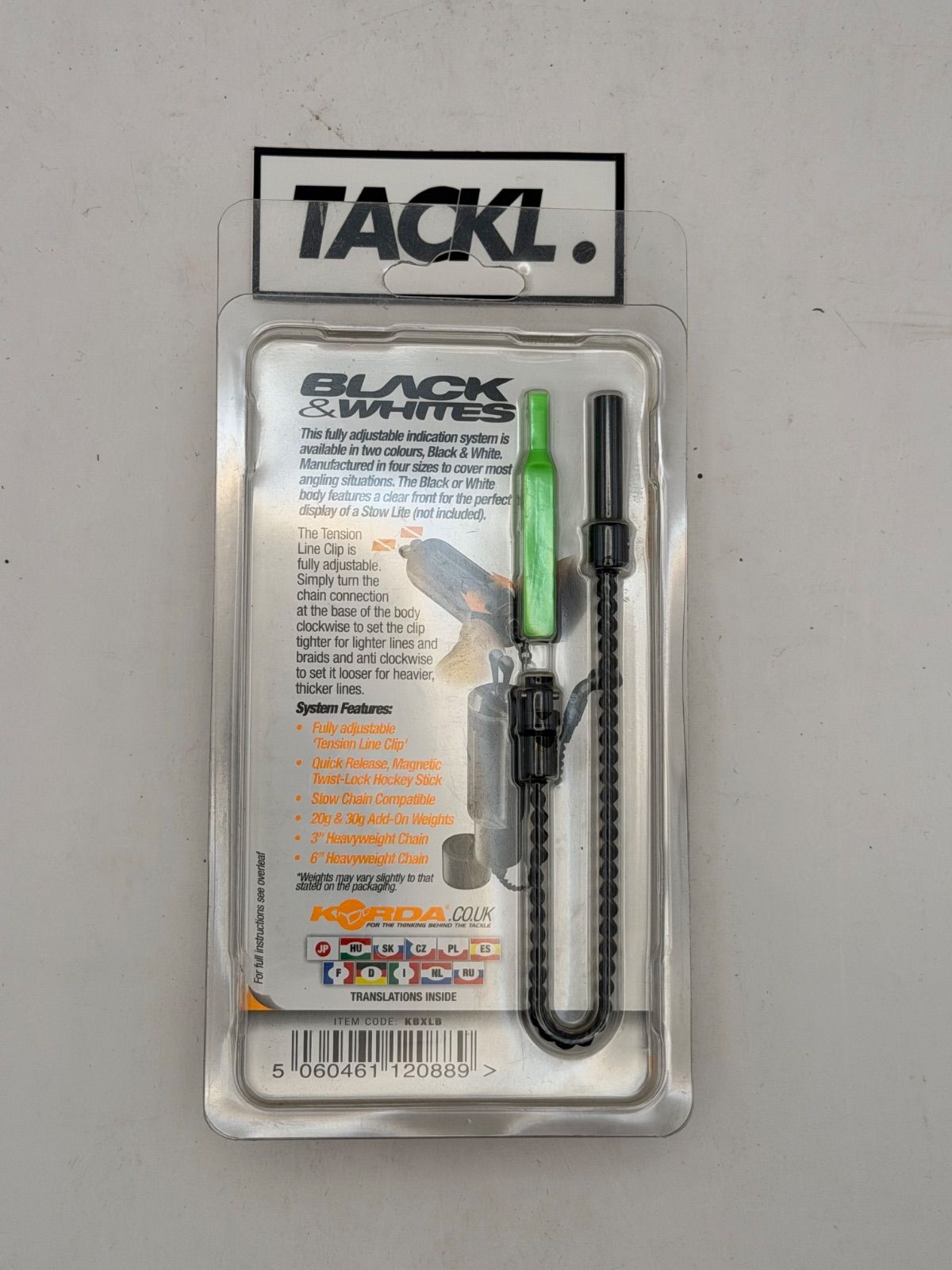 Korda Black & Whites indication bobbins, view 2