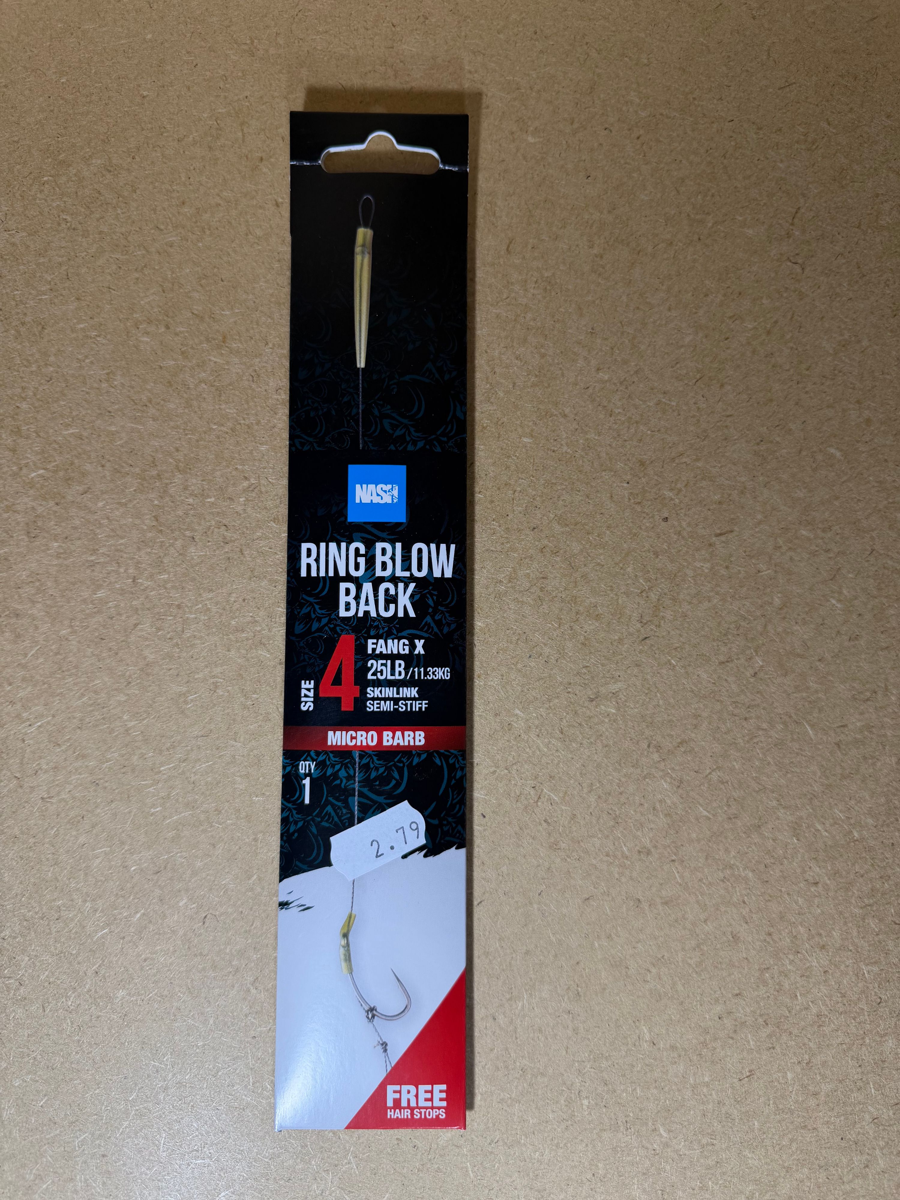 Nash ring blow back rig size 4 25lb mb