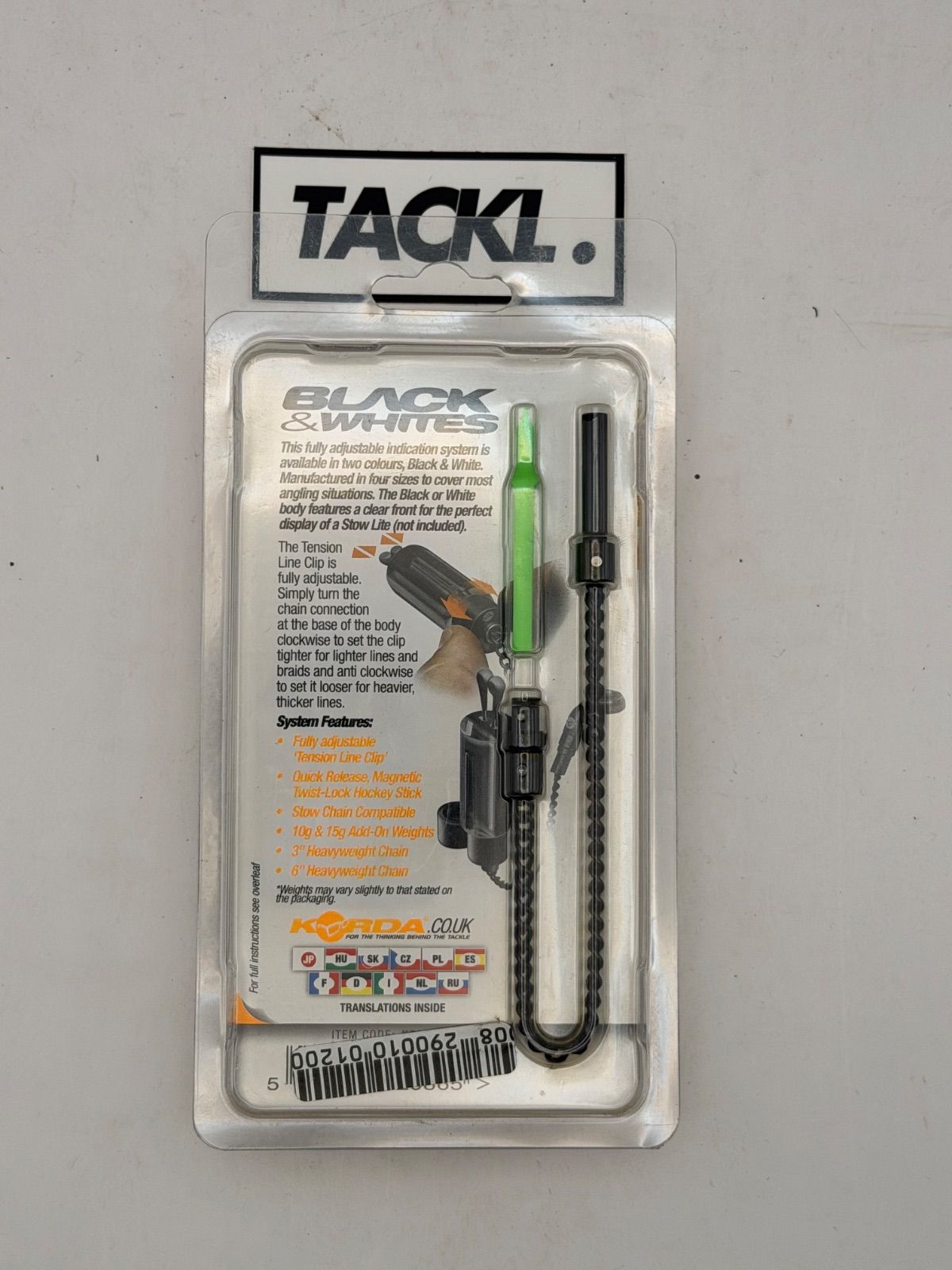 Korda Black & White indication system bobbins white, view 2